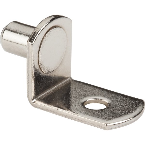 Hardware Resources Bright Nickel 1/4" Pin Angled Shelf Support with 3/4" Arm and 1/8"Hole 1610BN